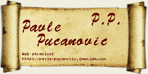 Pavle Pucanović vizit kartica